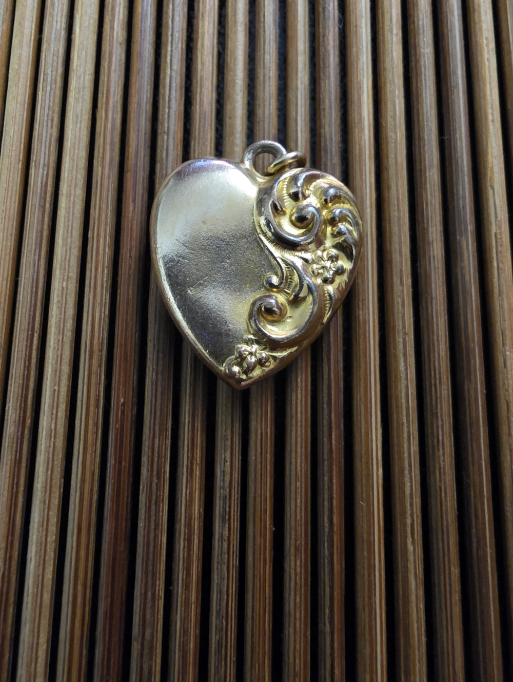 Gold Filled Yellow Gold Heart Charm,Pendant (Vintage)